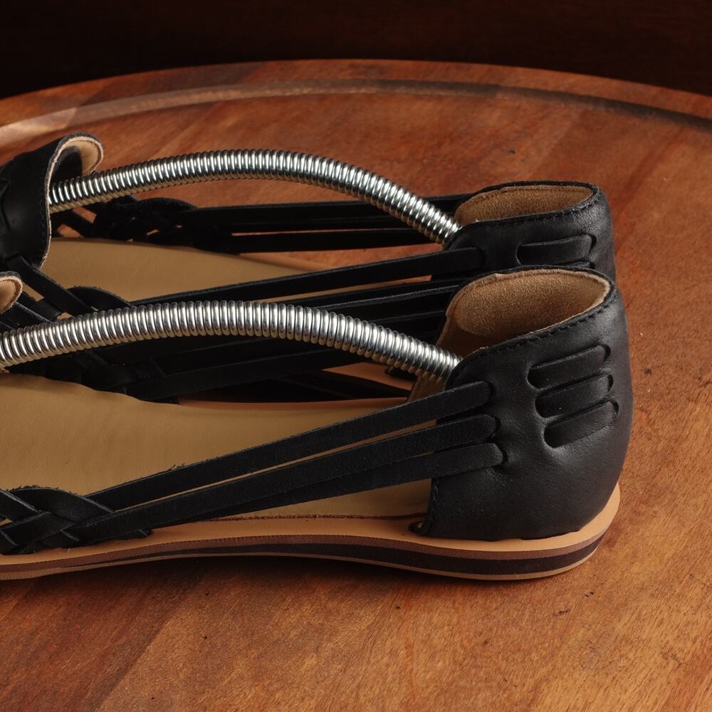 Quince Black Woven Leather Slip-On Flats - Picture 7 of 13